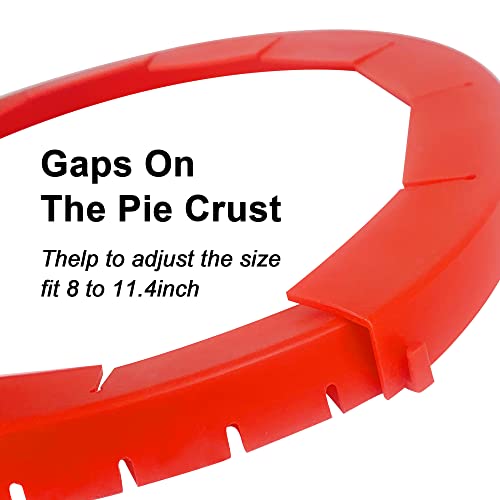 2 Pack Adjustable Silicone Pie Crust Shield & Protector for Baking Pies (2 Count)