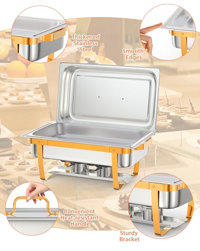 Chafing Dishes for Buffet 2 Pack (22 Count)