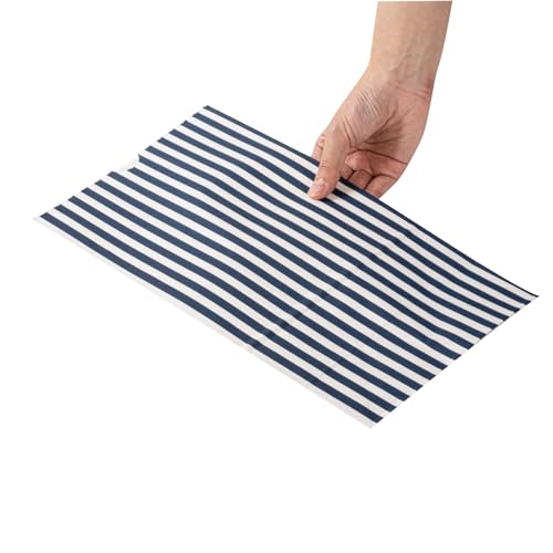 Blue And White Stripe Paper Bag (100 Count)