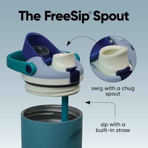 FreeSip Sway Stainless Steel Water Bottle 30 oz Denim