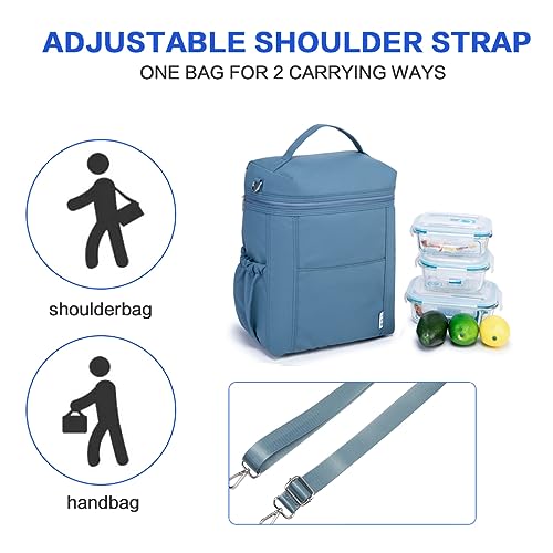 NOL Insulated Lunch Bags for Women Cooler Bag Lightweight Nylon Waterproof Lunch Box for Work
