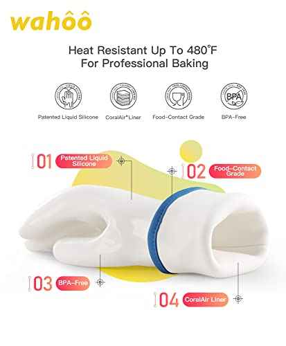wahoo 12 Inch Liquid Silicone Oven Mitts