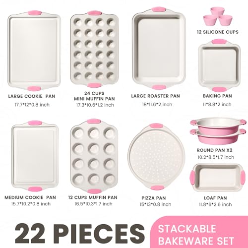 22 PCS Nonstick Baking Pans Set (22 Count)