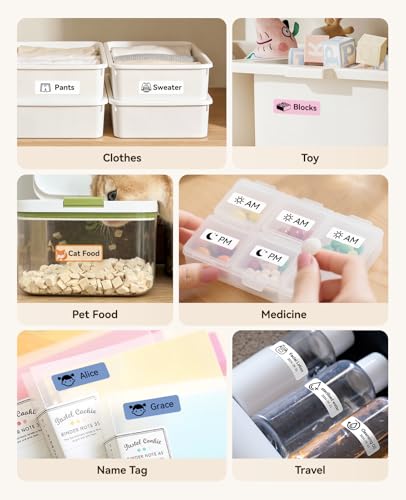D11 Upgraded Version 300 DPI Label Maker with 3 Tapes