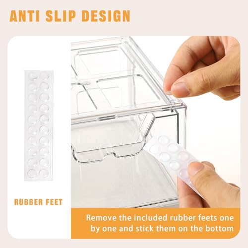 6 Pack Stackable Storage Drawers (6 Count)