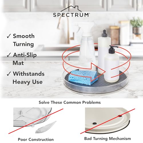 Medium Lazy Susan Organizers 9.5 in Pack of 2 for Cabinet Pantry Table Rotating Kitchen Storage Spice Rack Fridge Organization (2 Count)