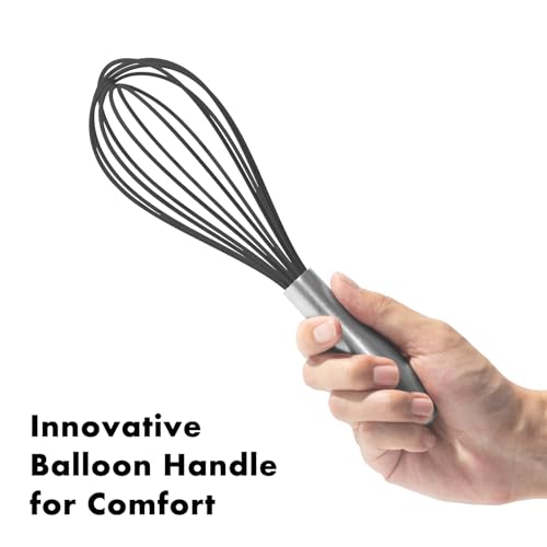 10 Inch Black Silicone Whisk