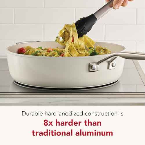 Hard Anodized Ceramic Saute Pan with Lid