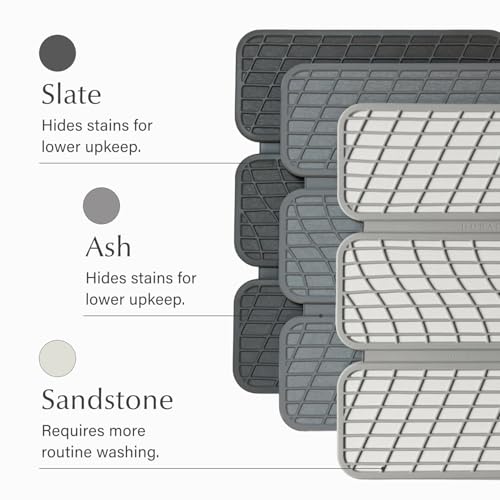 Home Collapsible Dish Drying Rack with Stone Dish Pad