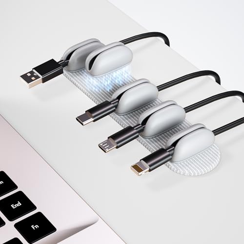 5 Pack Magnetic Cable Clips Cord Organizer (5 .)