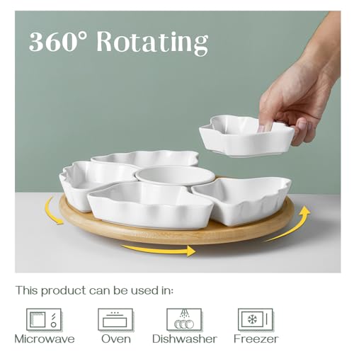 360° Rotatable Serving Tray and Platters