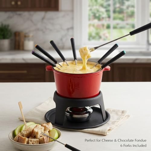 Cast Iron Cheese Fondue Pot for Chocolate Fondue Pot