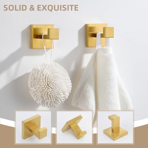 Bathroom Towel Hook Brushed Dark Gold (2 Count)