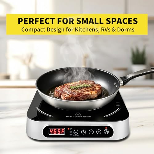Portable Induction Cooktop 1800W 10 Power Levels&Probe