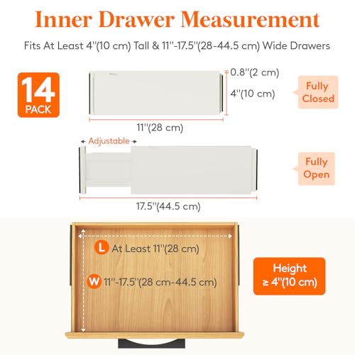 4" High Upgrade Drawer Divider (14 Count)