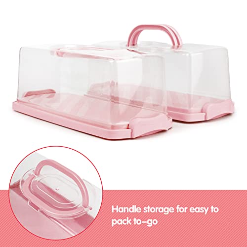 2 Pack Plastic Rectangular Bread Box with Clear Lid (2 Count)