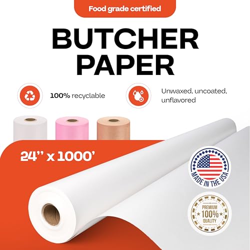 White Butcher Paper 24" x 12000" (2000 Sq Ft)