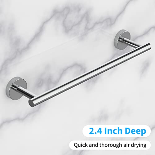 2 Pieces Polished Chrome Bathroom Towel Bar