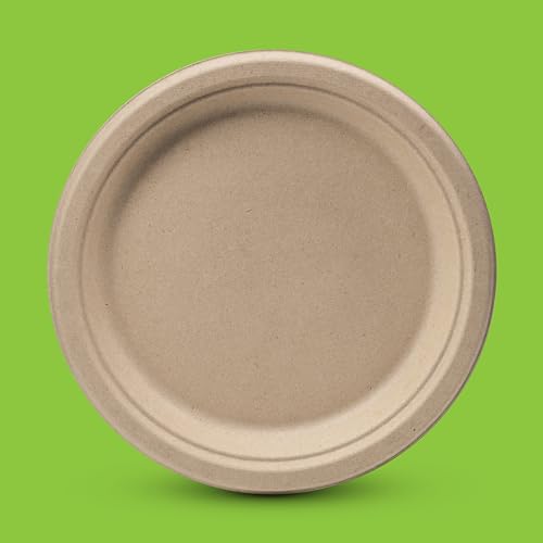 100% Compostable Paper Plates 150 Pack (150 Count)
