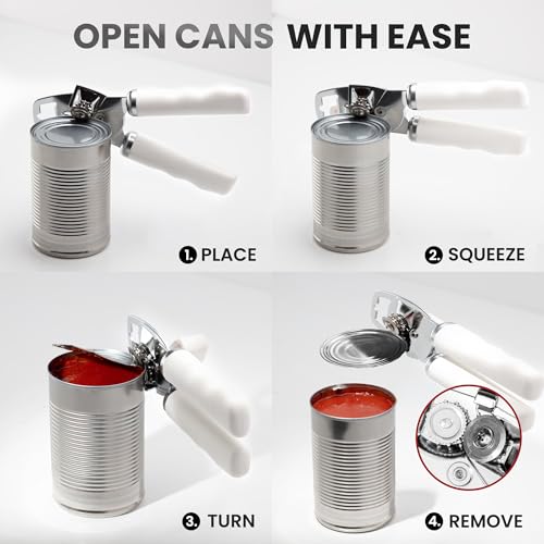 Heavy Duty Stainless Steel Can Opener Manual with Bottle Opener