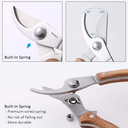 8” Wood Handle Garden Scissors