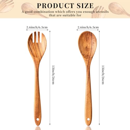 Acacia Wooden Salad Server Set