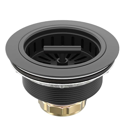 Black Kitchen Sink Drain Matte Black Sink Strainer 3