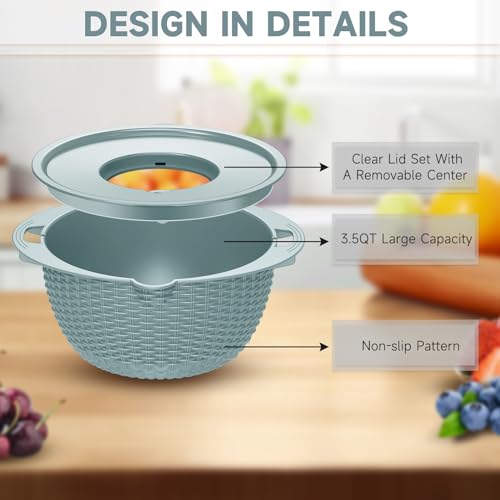 4 1 Strainer with Bowl & Spoons Set