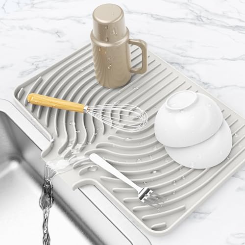 Dish drying mats for kitchen counter