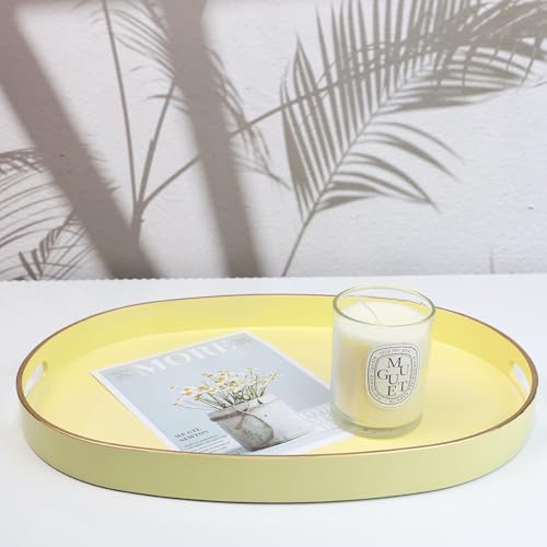 Yellow Plastic Serving Tray for Ottoman