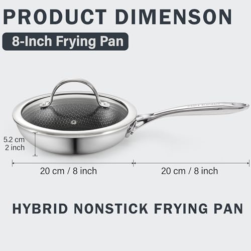 Stainless Steel Hybrid Nonstick 8
