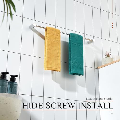 Towel Bars for Bathroom Wall Mounted 20'' Towel Rack Polished Chrome Single Rod for Lavatory Bathroom Hardware Stainless Steel