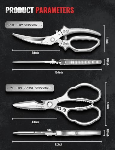 2 Piece Kitchen Scissors Set with Poultry Shears (2 Count)