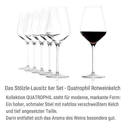 Quatrophil Red Wine Glasses Crystal (6 Count)