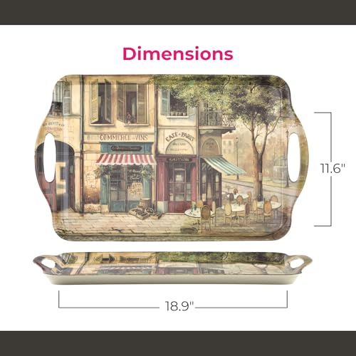Parisian Scenes Melamine Rectangular Serving Tray