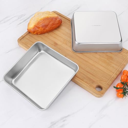 8 Inch Square Baking Cake Pan Set of 4 (9.74 Count)