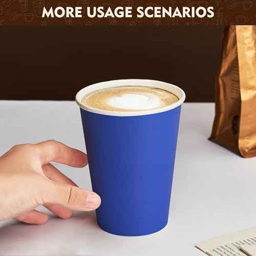 16 oz Coffee Cups with Lids (100 Count)