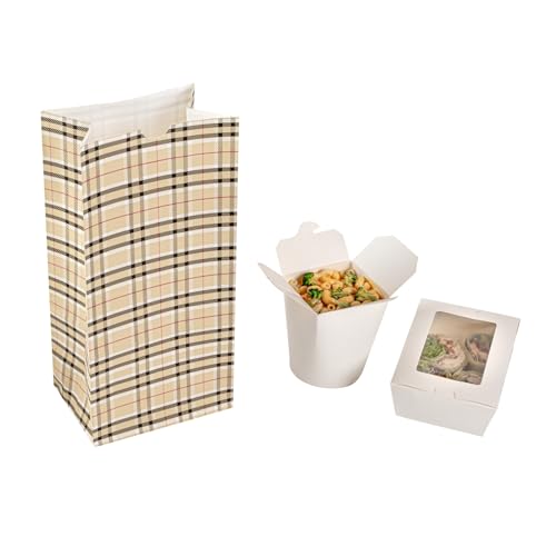 Paper Plaid Bag (100 Count)