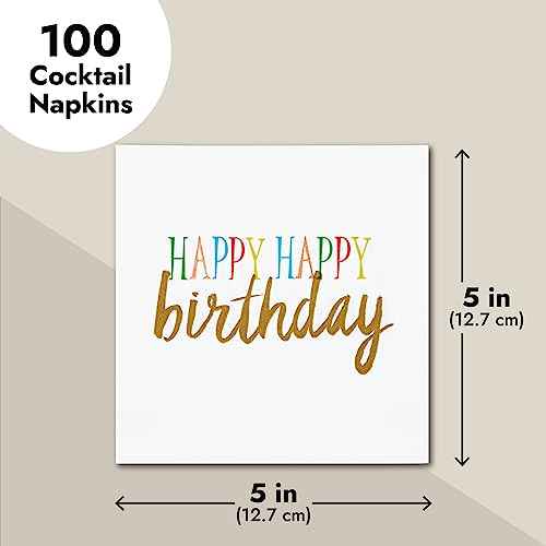 Happy Birthday Napkins (100 Count)