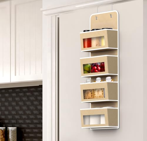 4 Clear Window Pocket Over Door Hanging Organizer