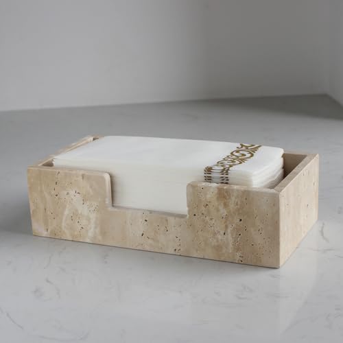 Natural Travertine Napkin Holder 9.8"x4.9"x2.8"