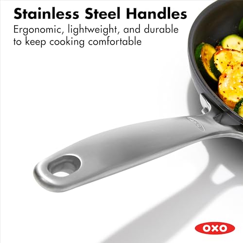 Enhanced 8" 10" and 12" 3 Piece Frying Pan Skillet Set
