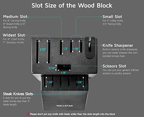 12 Slot Kitchen Knives Block