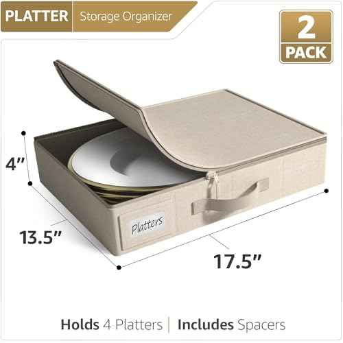 Platter Storage Case for Dinnerware (2 Count)