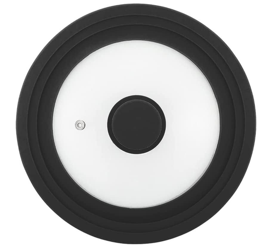 HR Huare Universal Tempered Glass Cookware Lid Black 1 Pack