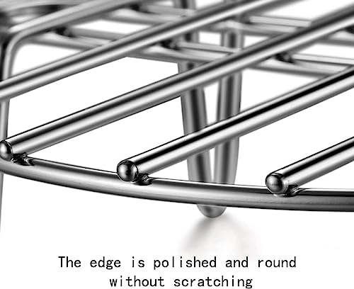 9.8" Round Cooking Rack Versatile Stainless Steel Grid Grill Steamer Rack