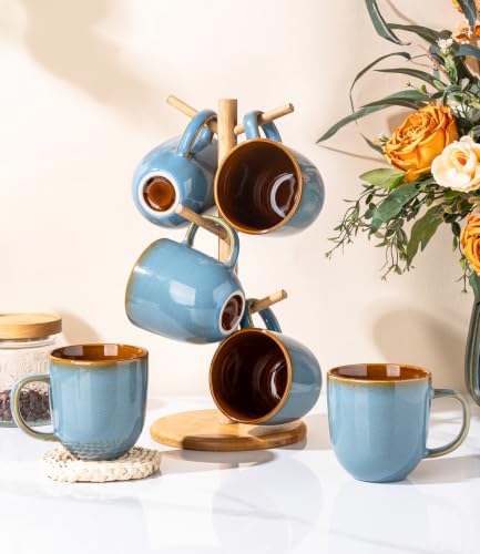 Ceramic Coffee Mugs Set of 6 (6 Count)