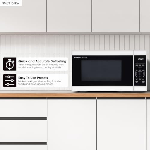 SMC1161KW 1.1 cu. ft. 1000W White Countertop Microwave Oven