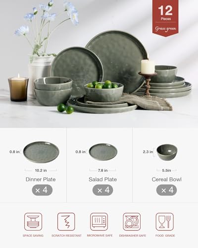 Mars Stoneware Dinnerware Set for 4