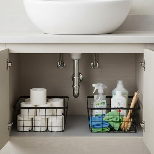 Kitchen Metal Wire Baskets with Handles Food Storage Organizer (4 Count)